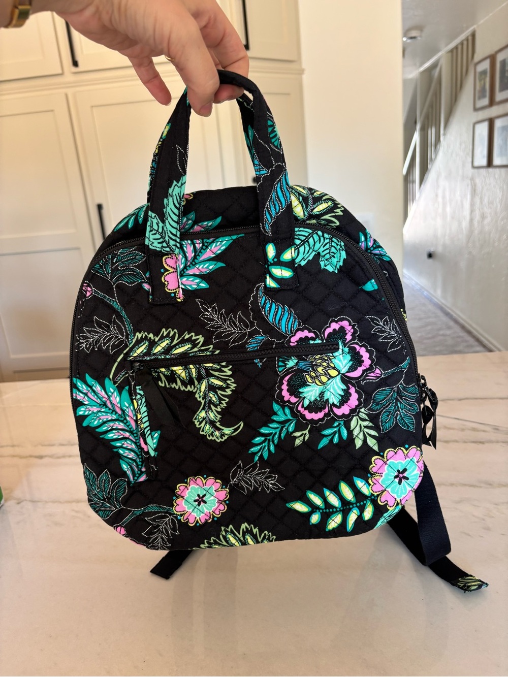 Vera Bradley Mini Backpack Totepack Retired Print Island Garden Floral Quilted